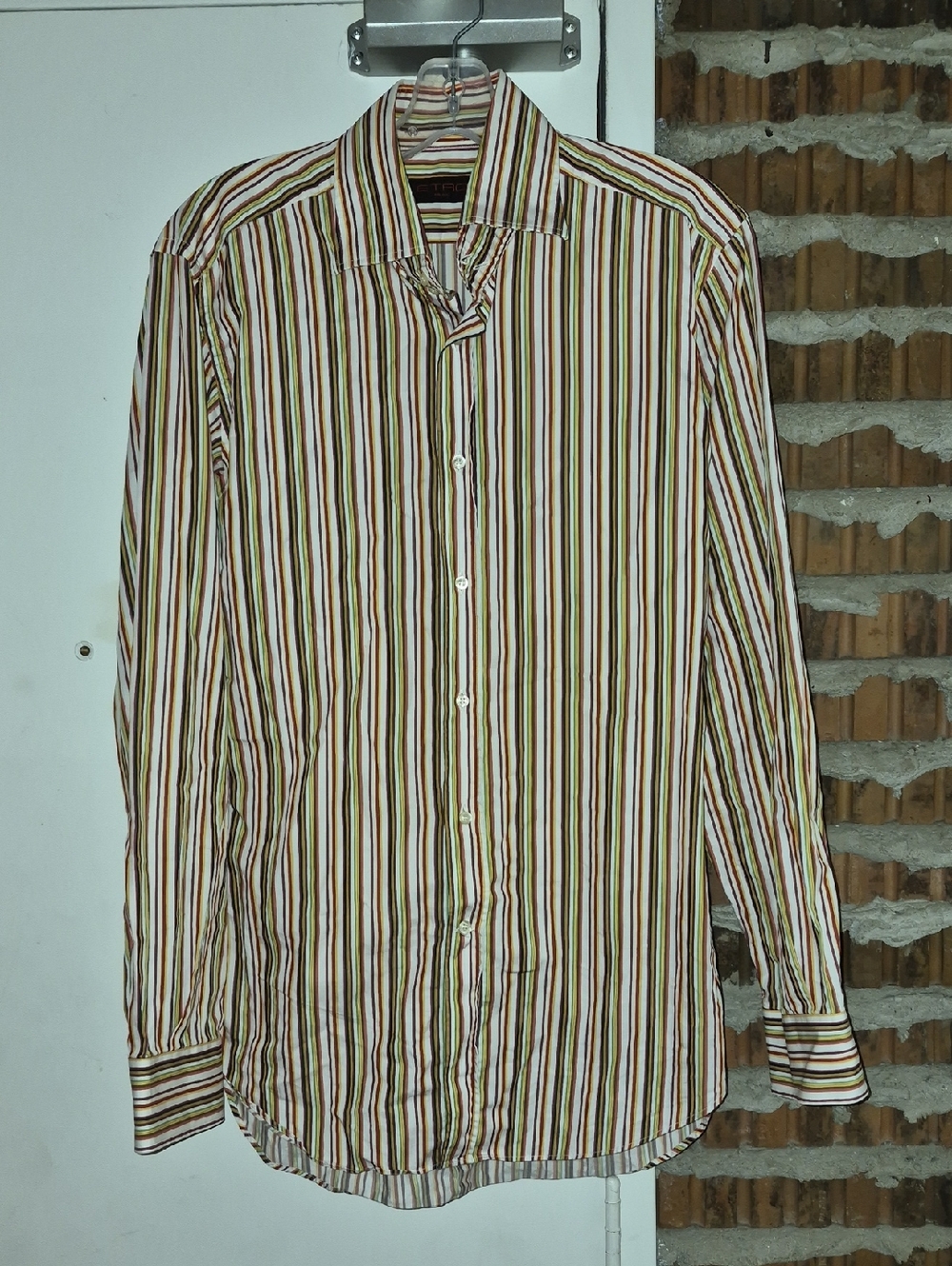 Etro Pinstriped Dress Shirt Size 40